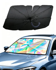 Gumnay front view packaged sun shade showing sizing and branding benefit protection