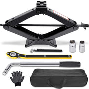 Gurduenon scissor jack front image showing compact kit and quick readiness