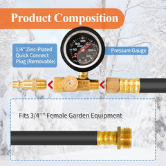 Gute 17-inch rubber hose stretched to show flexible reach and heavy-duty strength