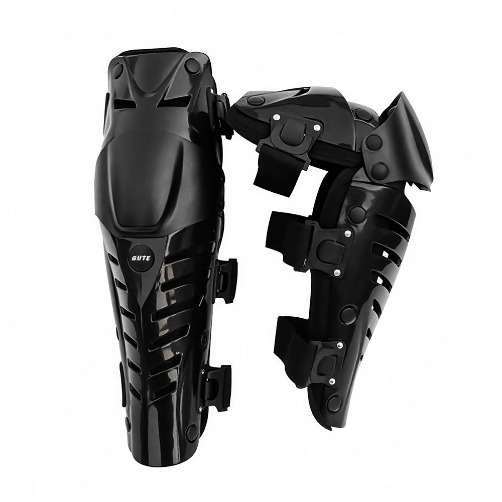 Gute front view long leg pads showing full coverage and protection