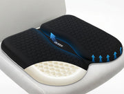 Guttylief front view cushion shows streamlined shape and supportive design benefit