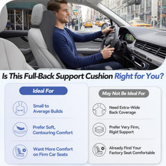 Guttylief integrated headrest detail improving neck alignment while driving