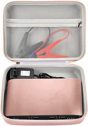 GWCASE pink front view of closed protective case showing durable shell and compact portability