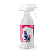 Gyeon Leather Shield EVO front label showing product and benefit protection