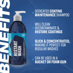 Gyeon Restart Wash bottle angled to highlight packaging and pour spout
