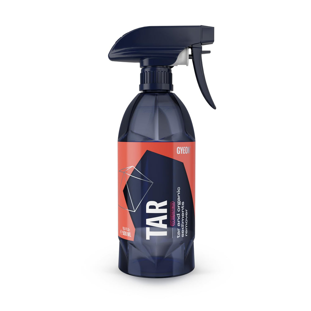 Gyeon tar remover front spray bottle showing product benefit for quick cleanup