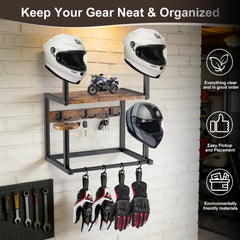 GYJZIFW top shelf with tools and goggles demonstrating extra storage utility