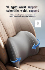 GYLCTOM installed on car seat demonstrating improved head and neck alignment while driving