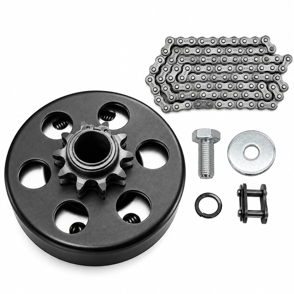 GYMMEDS clutch front profile showing 10-tooth sprocket for easy drivetrain fit