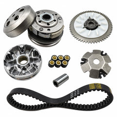 GYMMEDS front packaging showing complete GY6 clutch kit and components benefits