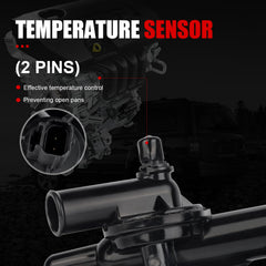 GZGN thermostat housing sensor closeup showing integrated temperature sensing benefit