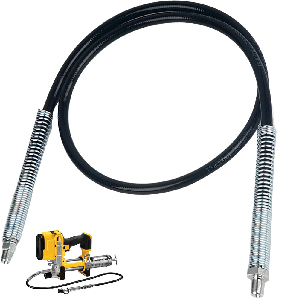 GZJoSum grease hose front assembly showing full 42 inch reach and improved access