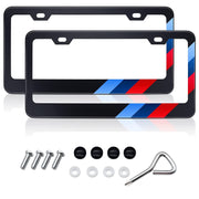 GZSH front view of license frame showing three-color finish and sleek look