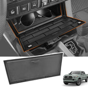 GZSH front console cover installed in Tacoma showing discreet storage benefit