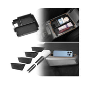 GZSH front console organizer installed showing neat phone storage benefit