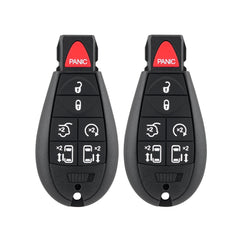 GZXNKEY front view of two replacement key fobs showing shape and buttons, reliable replacement
