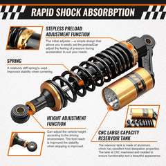 GZYF detailed view of adjustable spring showing preload tuning advantage