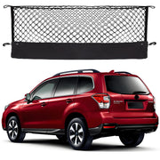 Hacyikee cargo net front view installed in Forester SK, keeps trunk tidy
