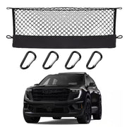Hacyikee front view installed in GMC Acadia trunk showing secure cargo organization