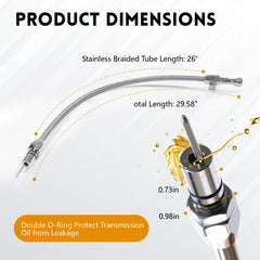 HAHAHA closeup of stainless braided hose showing heat resistance benefit