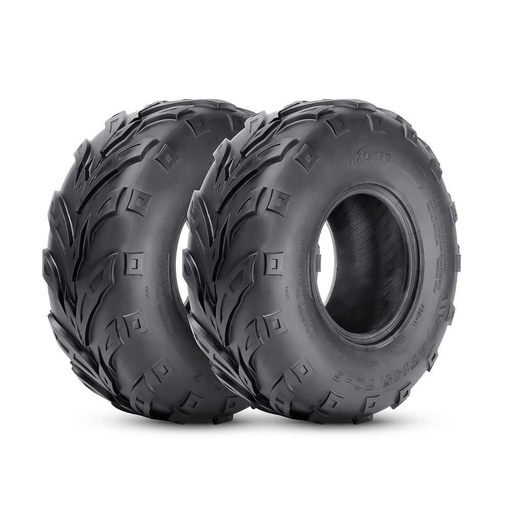 HALBERD front view of 145/70-6 tire showing tread and fit benefits