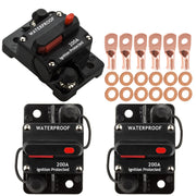 Hamolar front view showing three 200A breakers and included hardware for quick protection