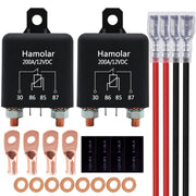 Hamolar front view of 2-pack relay showing durable housing and terminals