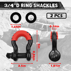 Handfly D-ring shackles close-up showing secure connection benefit