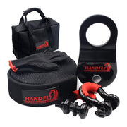 Handfly front packaging showing complete recovery kit and benefits