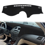 HanLanKa front view of black dash cover showing precise fit and improved dashboard look