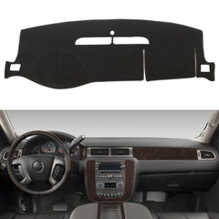 HanLanKa front view of black carpet dash cover showing clean fit and appearance