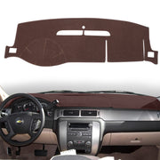 HanLanKa front view of brown dash cover showing exact fit and protection