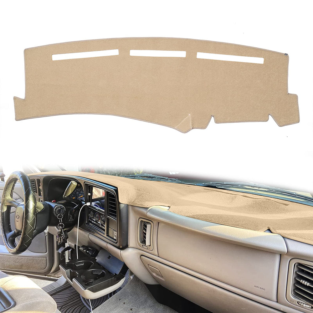 HanLanKa front view of beige dash cover showing full coverage and protection