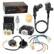 HANQIMOTO front view of entire ignition kit showing contents and fitment benefits