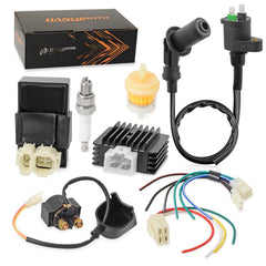 HANQIMOTO front view of entire ignition kit showing contents and fitment benefits