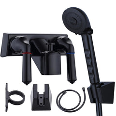 hansengroe front view of faucet showing sleek black finish and easy control