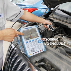 Hantek HT25COP mounted on engine coil illustrating fast on-vehicle diagnostics