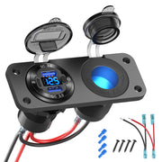 Hapytrip front panel showing charger ports and switch, clear organization benefit