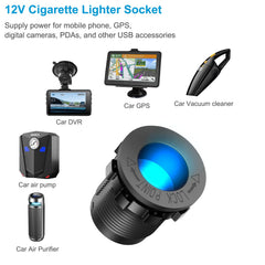 Hapytrip lighted cigarette socket at night for easy nighttime connection