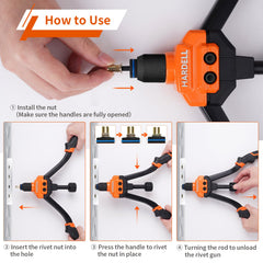 HARDELL TPR handle detail highlighting ergonomic grip and reduced hand fatigue