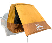 HASIKA tent attached to SUV showing shade and extra covered space