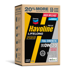Havoline front label showing product name and 0W-20 benefit