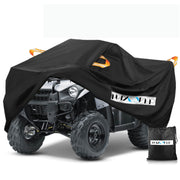 HAYCOVER front view on ATV showing full-fit protection and easy install benefit