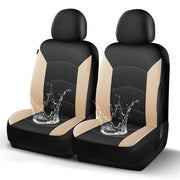HChengkikz packaging for front seat cover showing included components and instructions