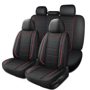 HChengkikz front seat cover full view showing sporty black and red and protection