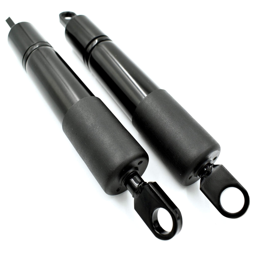 HD Switch front view of dual dampers showing mounting eyelets and robust body for improved control
