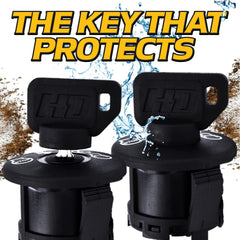 HD Switch spare metal key beside umbrella key for backup and convenience
