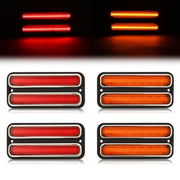 HECASA front amber marker light close-up showing bright visibility benefit