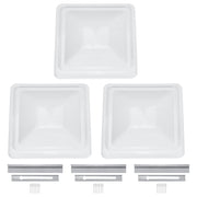 HECASA front view of 14 inch vent cover showing clean white protection