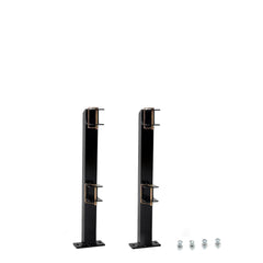 HECASA front view of two-place trimmer rack showing secure hold